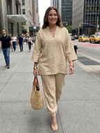 Georgiana | Completo Tunica Scollo a V e Pantalone Arricciato