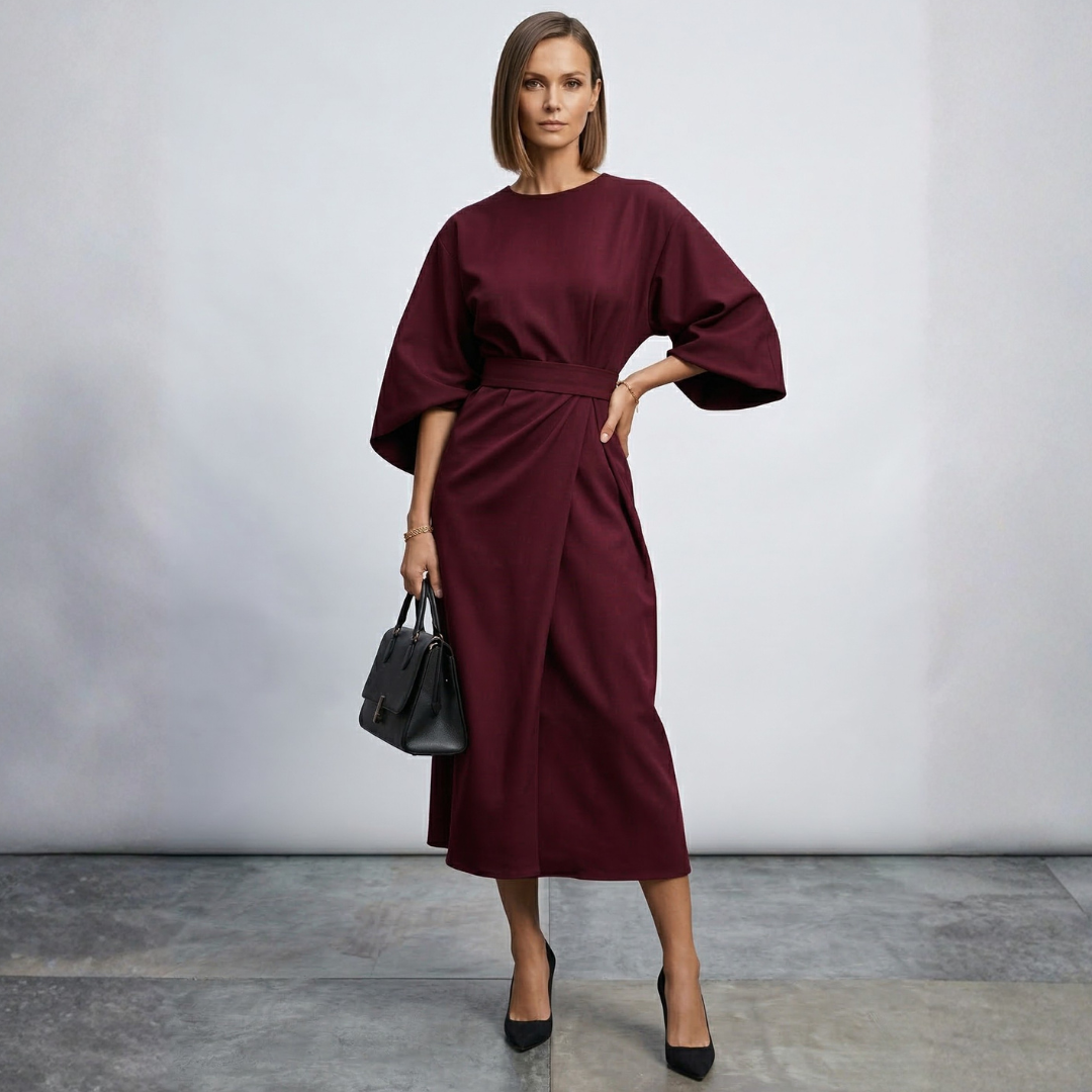 Xanthe - Elegante maxi abito con cintura