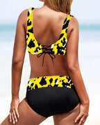 Bikini a righe multicolore