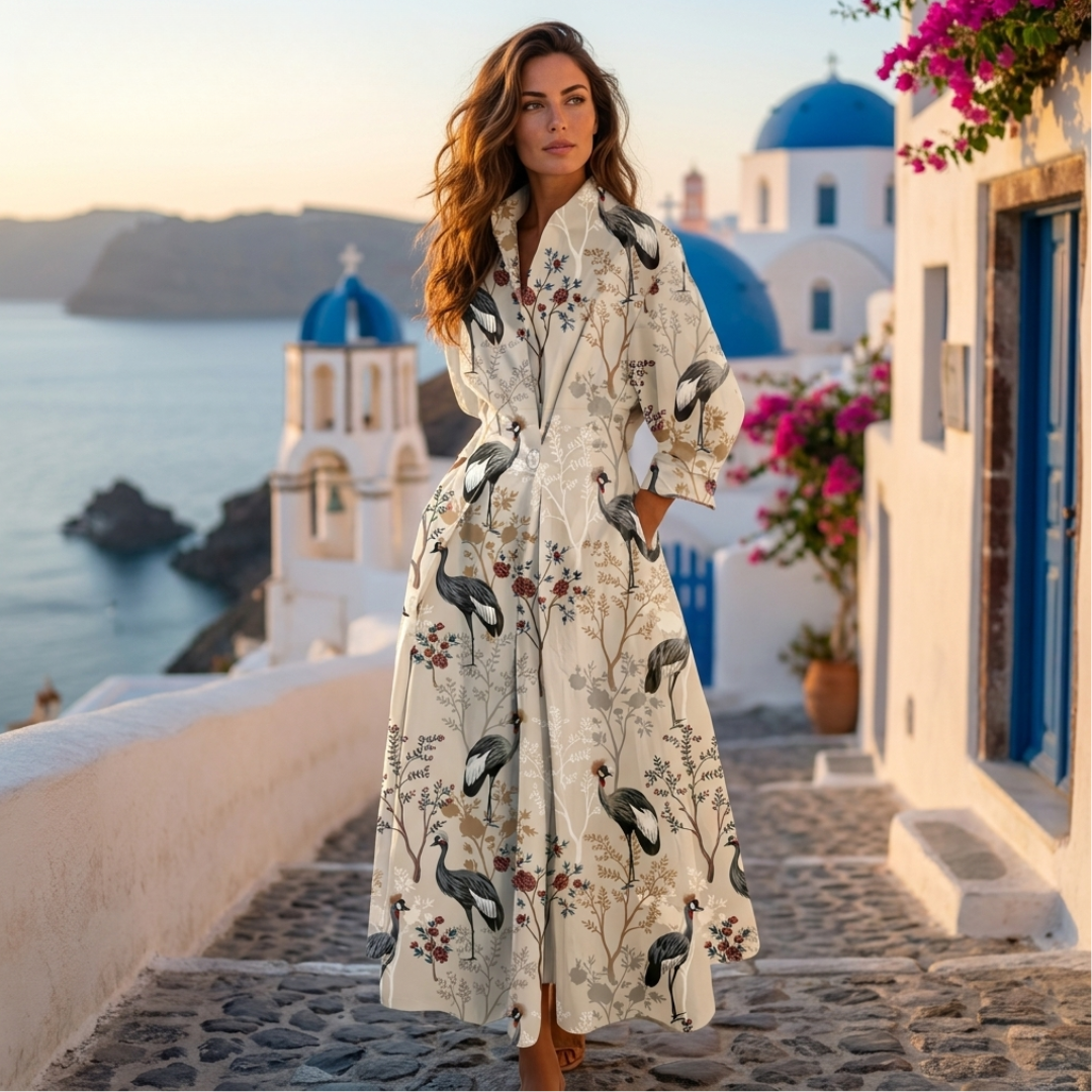 Lana - Elegante abito in cotone con colletto