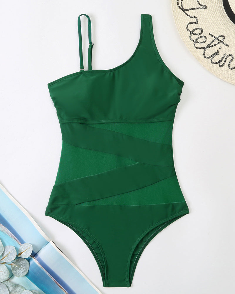 Costume da bagno intero sexy scollato con spalle scoperte