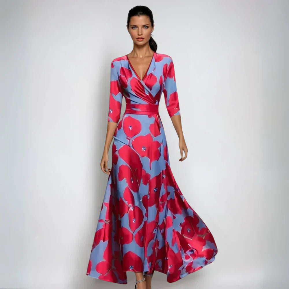 Eliana™ | Abito Elegante A-Line Floreale