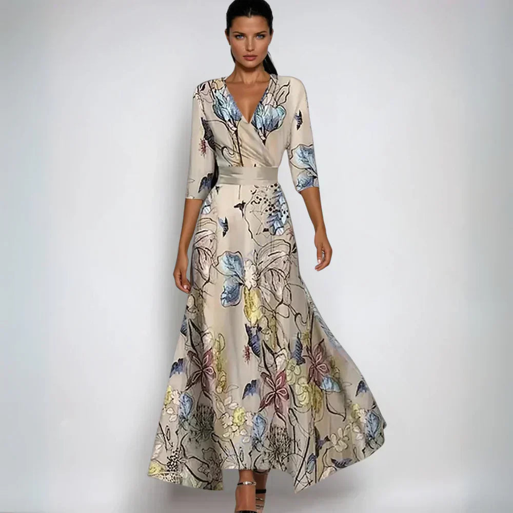 Eliana™ | Abito Elegante A-Line Floreale