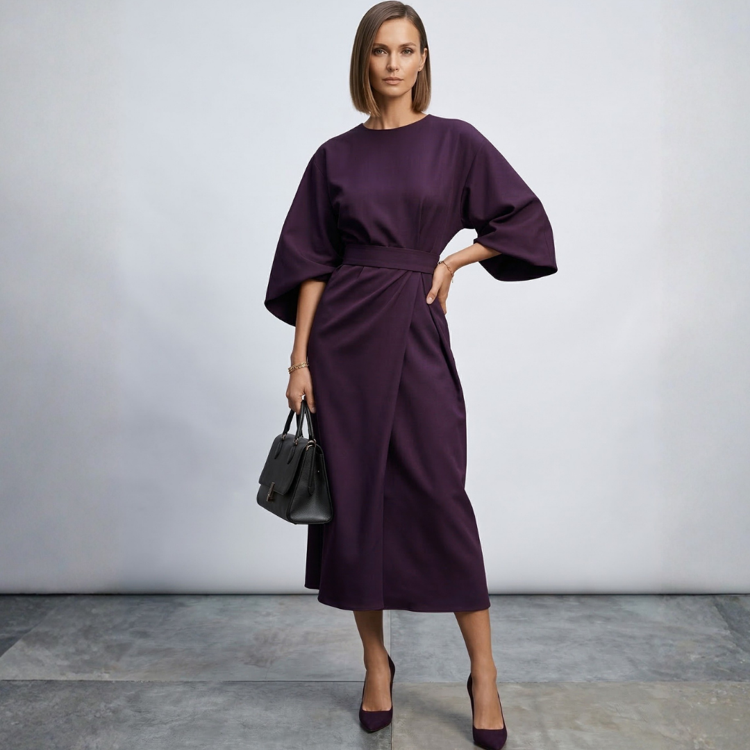 Xanthe - Elegante maxi abito con cintura