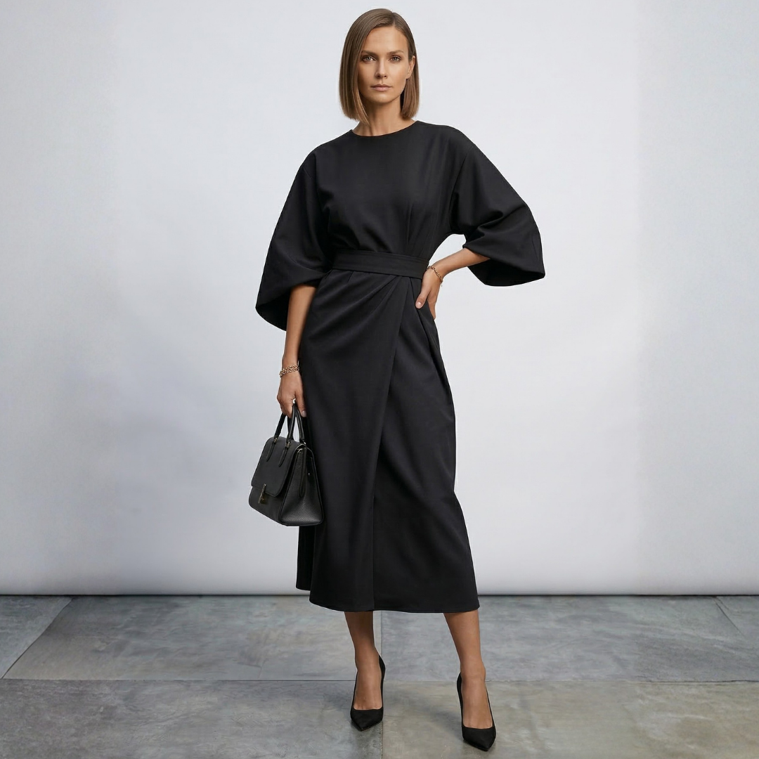 Xanthe - Elegante maxi abito con cintura