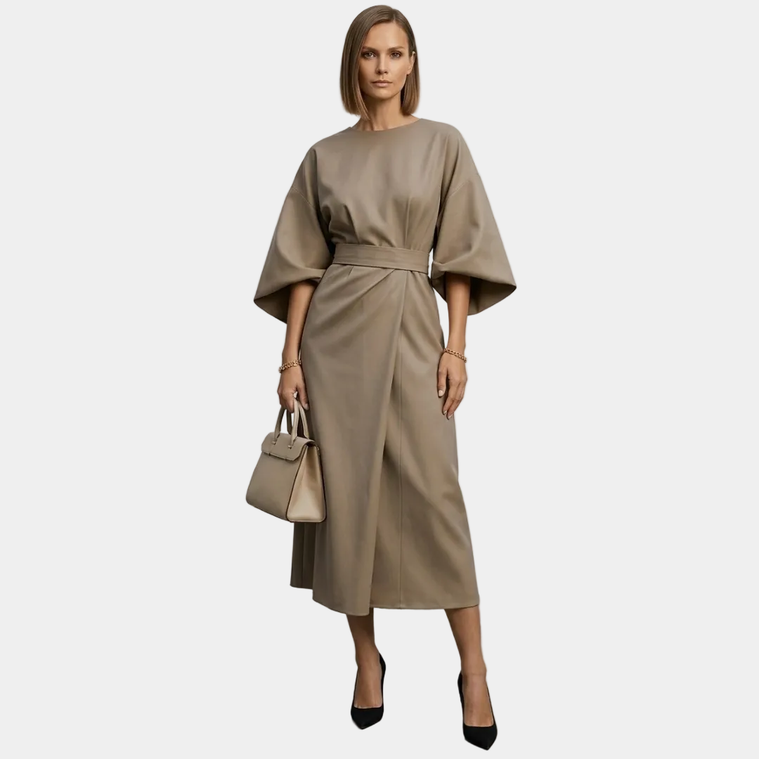 Xanthe - Elegante maxi abito con cintura