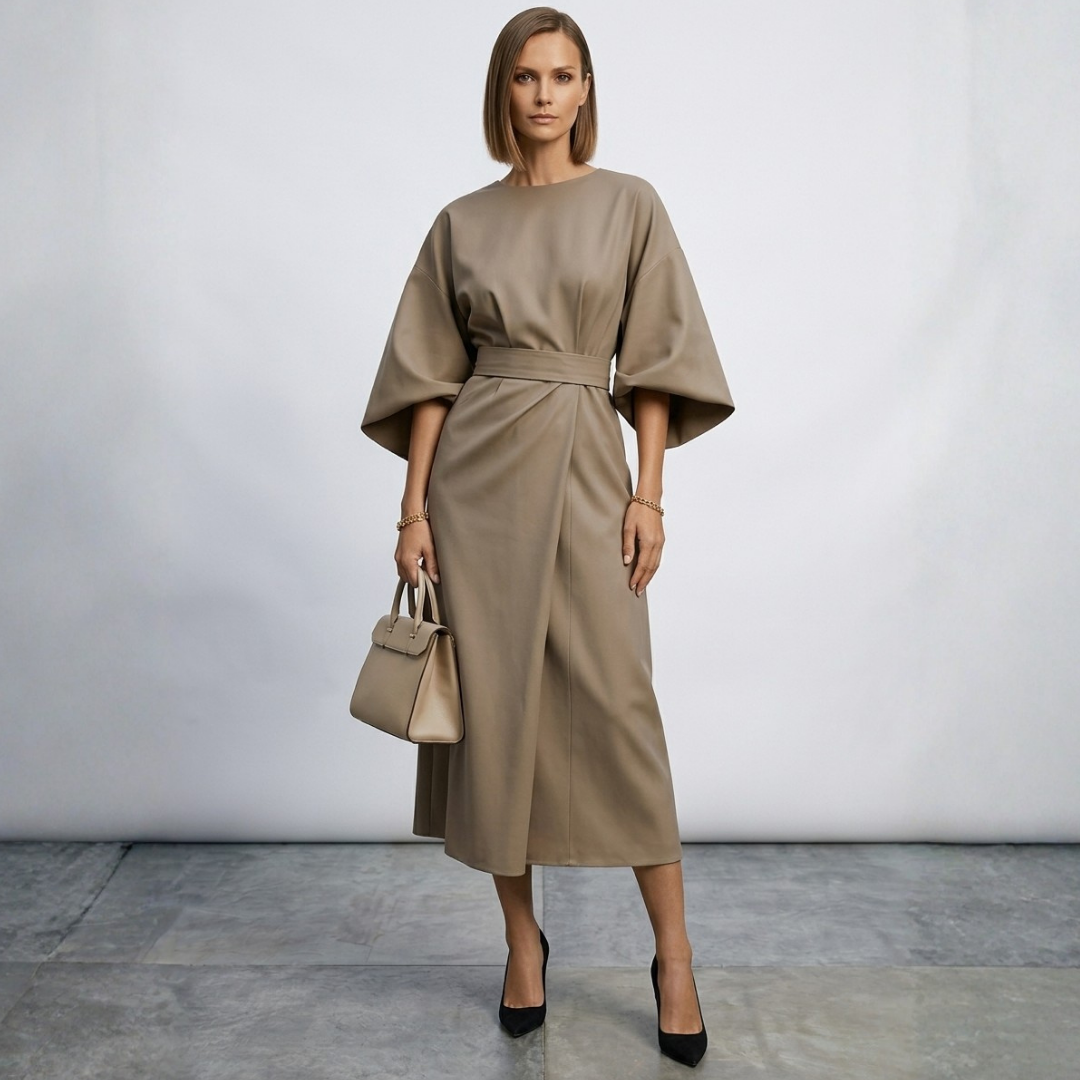Xanthe - Elegante maxi abito con cintura
