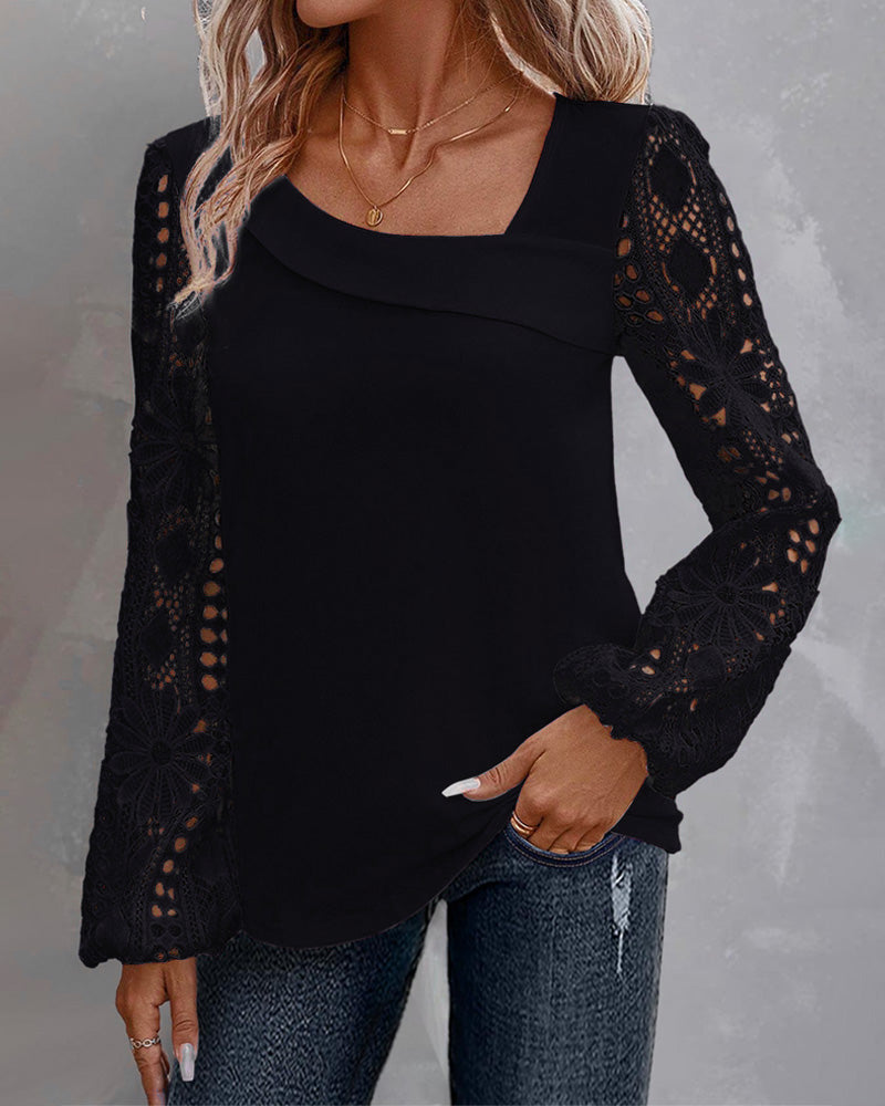 Camicetta casual con pizzo