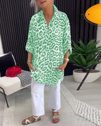Camicetta Revers Stampa Leopardo