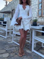 Mini abito elegante con pizzo