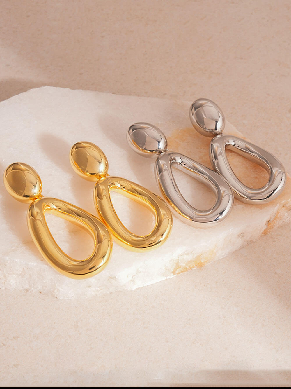 Orecchini Vintage Ovali a Cerchio Intrecciato