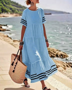 Vestito di Tendenza Vacanze a Maniche Corte