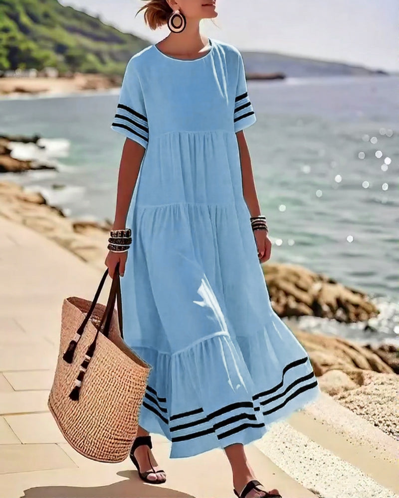 Vestito di Tendenza Vacanze a Maniche Corte