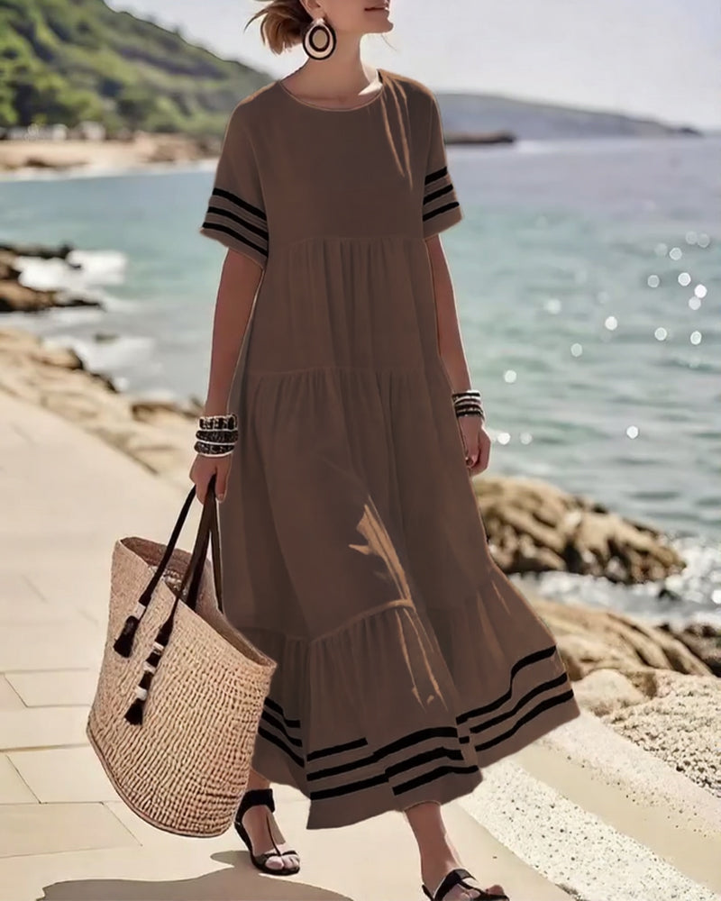Vestito di Tendenza Vacanze a Maniche Corte