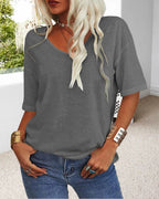 T-Shirt Tinta Unita Maniche Corte Versatile