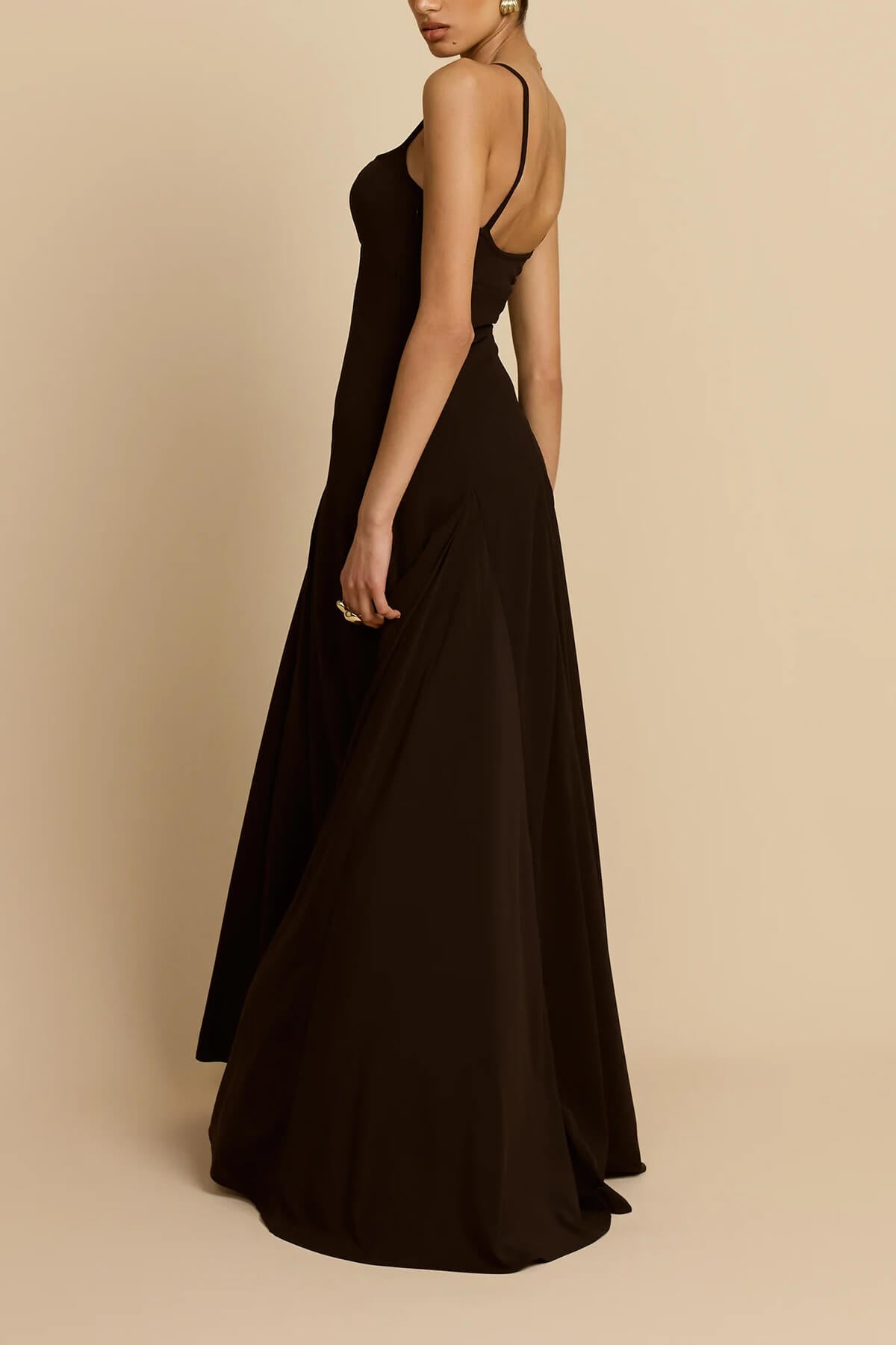 Abito lungo sottoveste svasato in tulle a pannelli Elegance