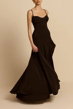Abito lungo sottoveste svasato in tulle a pannelli Elegance