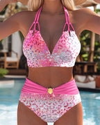 Bikini Due Pezzi Sexy Reggiseno Stampato