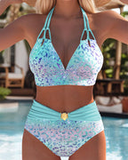 Bikini Due Pezzi Sexy Reggiseno Stampato