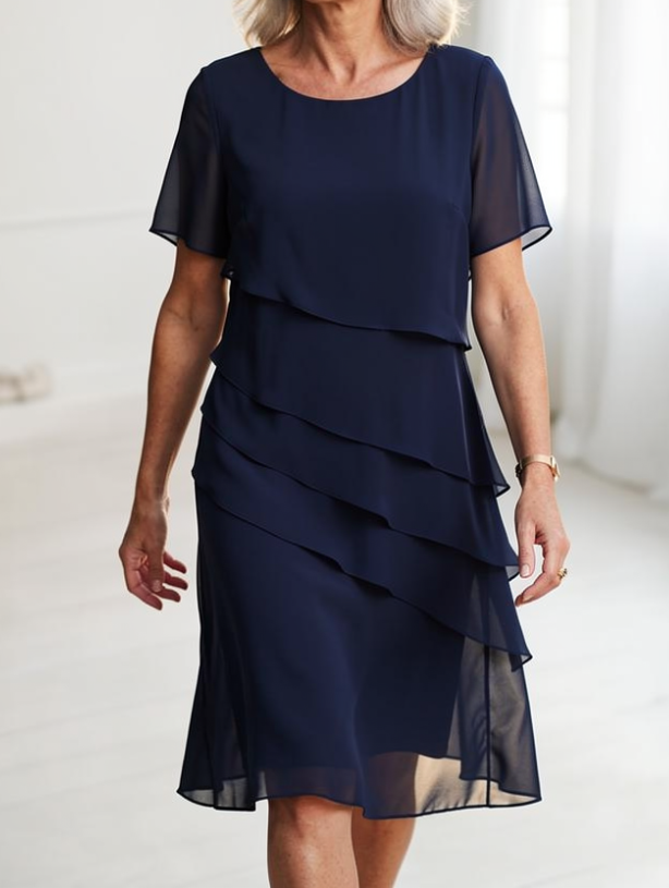 Juliette – Abito elegante e fluido con balze