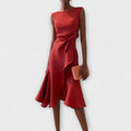 Juliette – Vestito midi asimmetrico con drappeggio