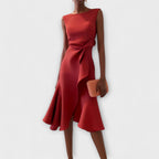 Juliette – Vestito midi asimmetrico con drappeggio