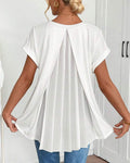 T-Shirt A Maniche Corte Tinta Unita Patchwork