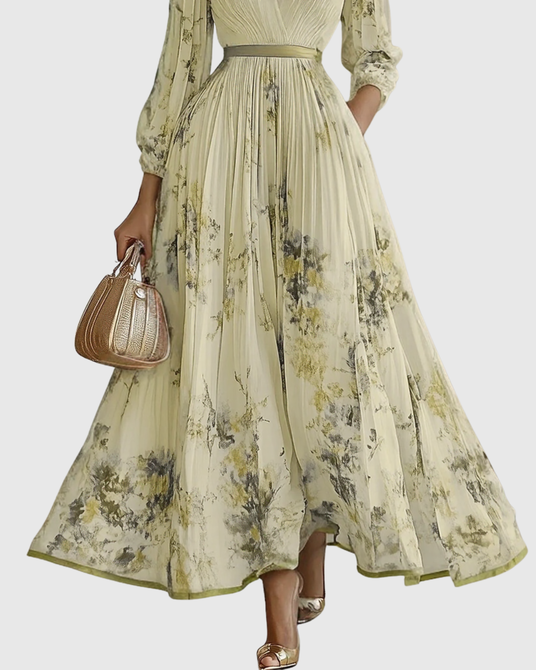 Rowella | Elegante Abito Lungo Plissettato