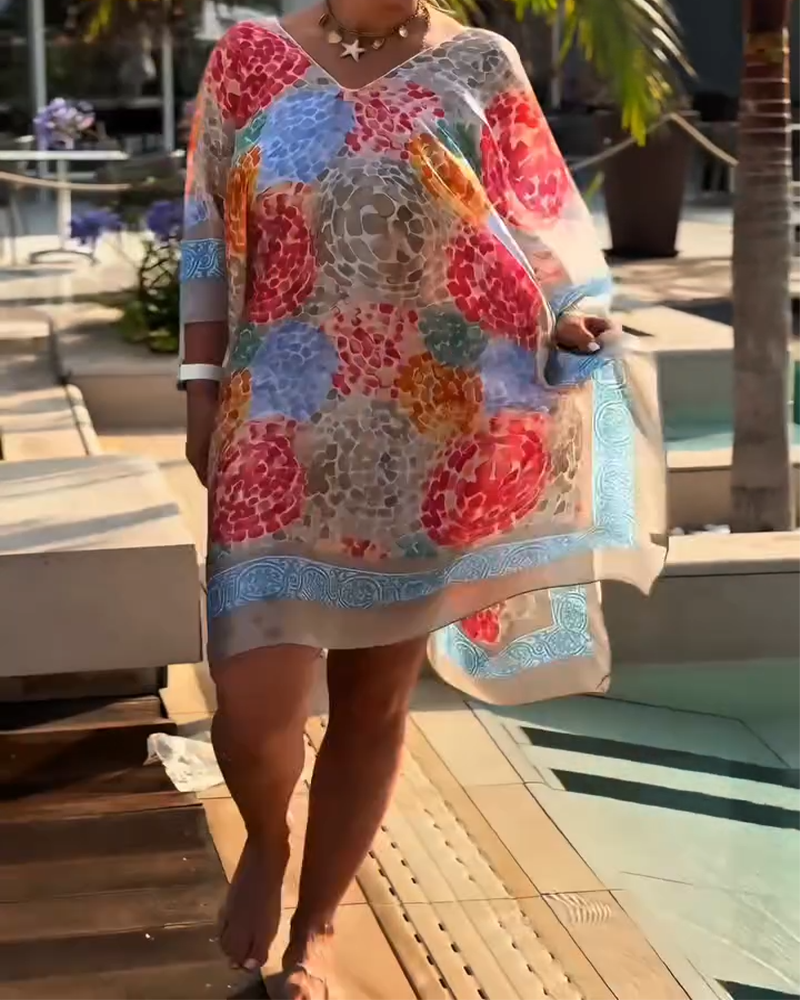 Pareo Stampato Resort Costume da Bagno