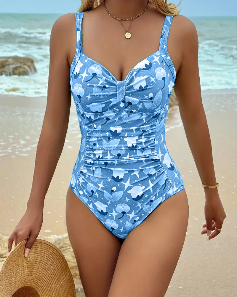 Costume da bagno intero a canotta stampato