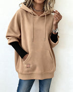 Felpa con cappuccio ampia e casual