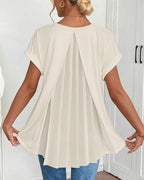 T-Shirt A Maniche Corte Tinta Unita Patchwork