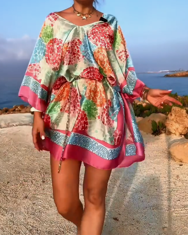 Pareo Stampato Resort Costume da Bagno