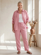 Noor | Set Camicia Manica Lunga e Pantalone Dritto