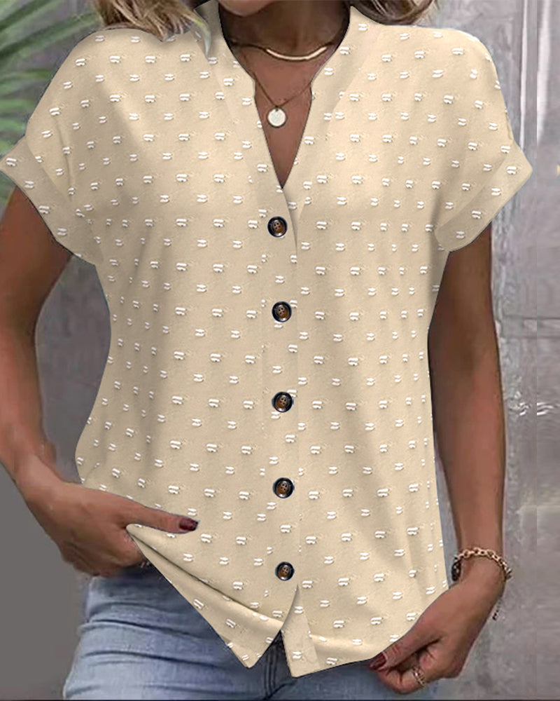 Camicetta blu con spalle scese