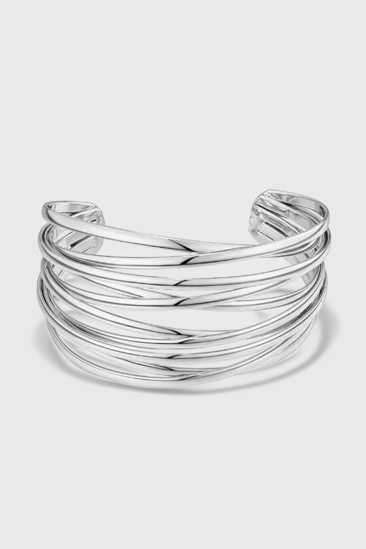 Braccialetto a strati in filo metallico