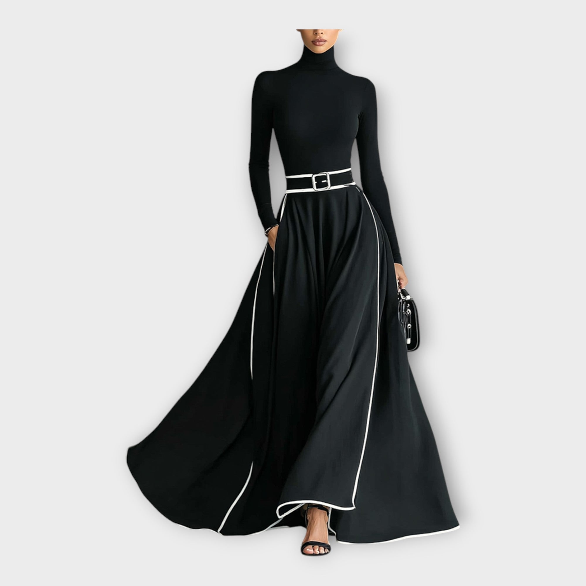 Abito lungo con un'eleganza minimale