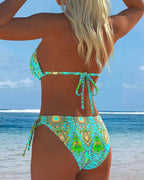 Bikini Colorato con Stampa all'Americana