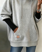 Felpa con cappuccio ampia e casual