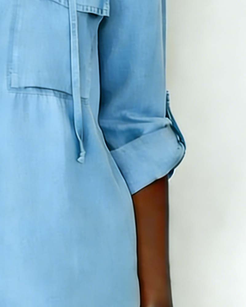 Camicia Donna Cappuccio Finto Denim