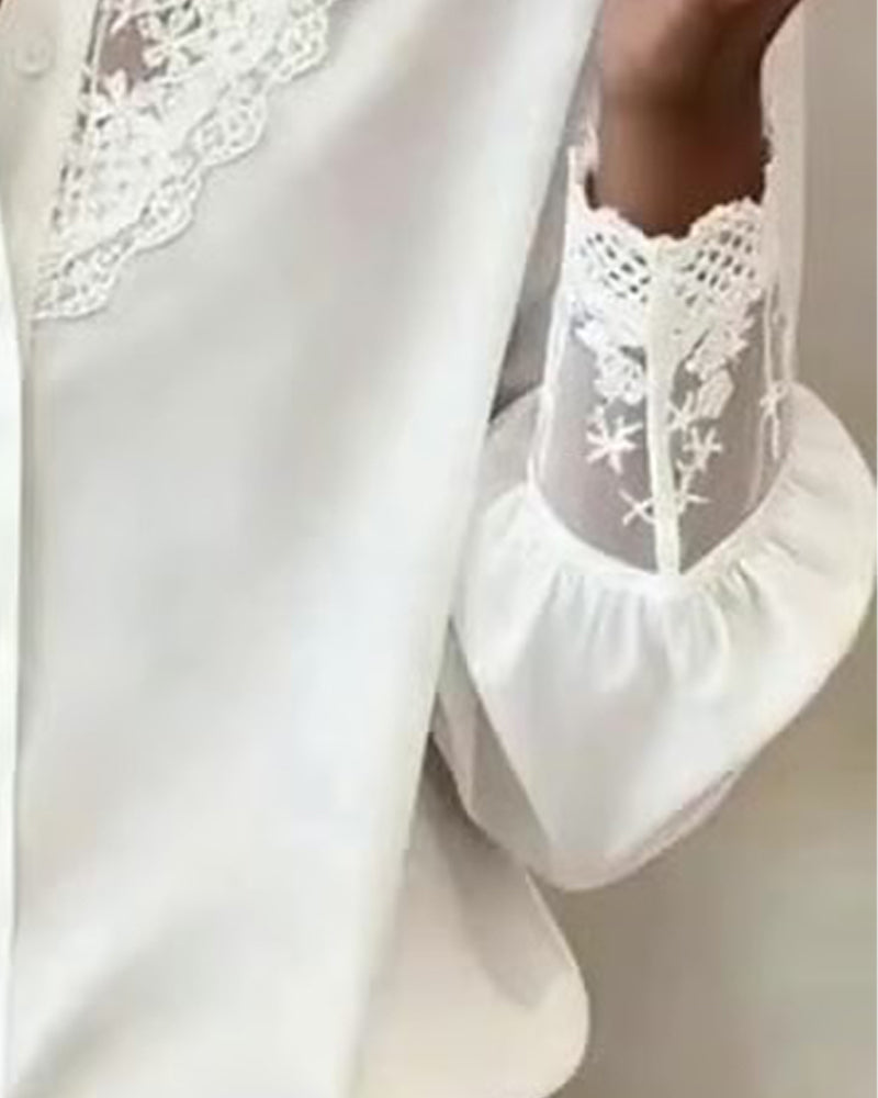 Camicia Elegante E Alla Moda Patchwork