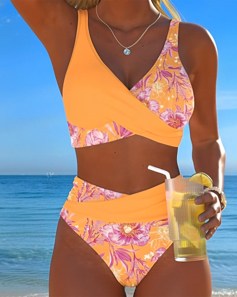 Bikini sexy stampato a fiori