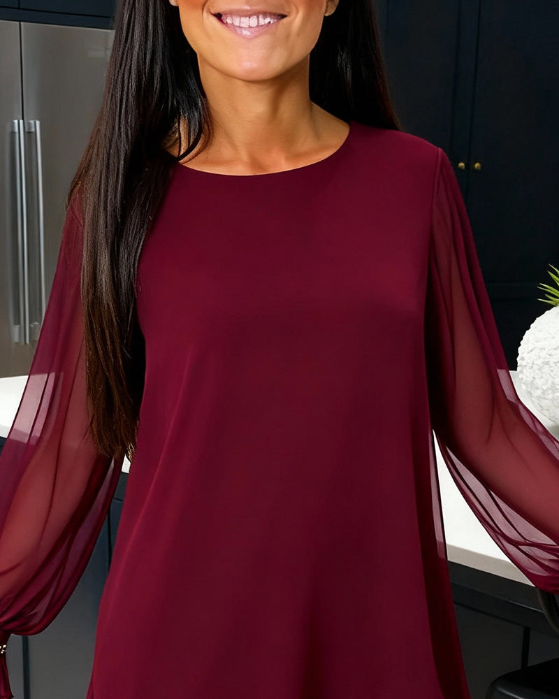 Blouson Perle Manica a Sfera Girocollo