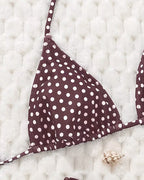 Bikini a pois con bretelline