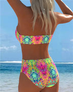 Bikini a fascia stampato