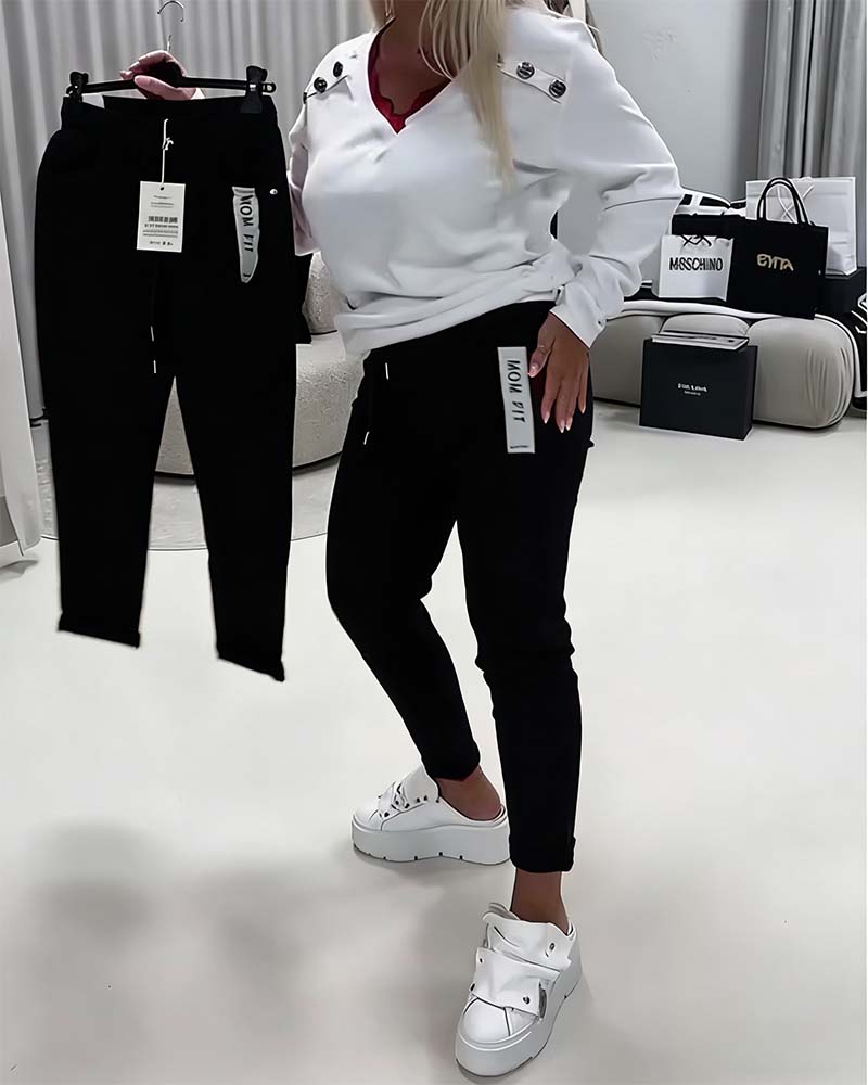 Pantaloni Moda Elastico Coulisse