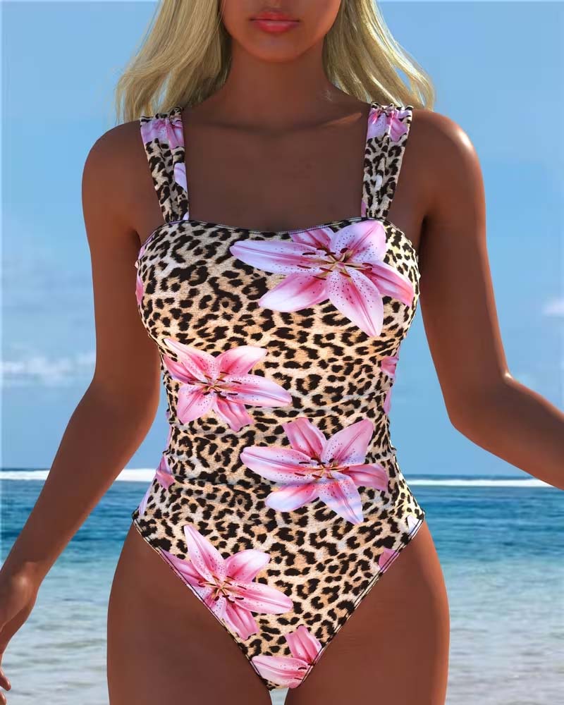 Tuta Intera Stampa Leopardo E Gigli
