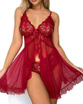 Completo Intimo Sexy in Mesh Trasparente