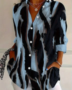 Camicia a Collo Alto Stampa Irregolare