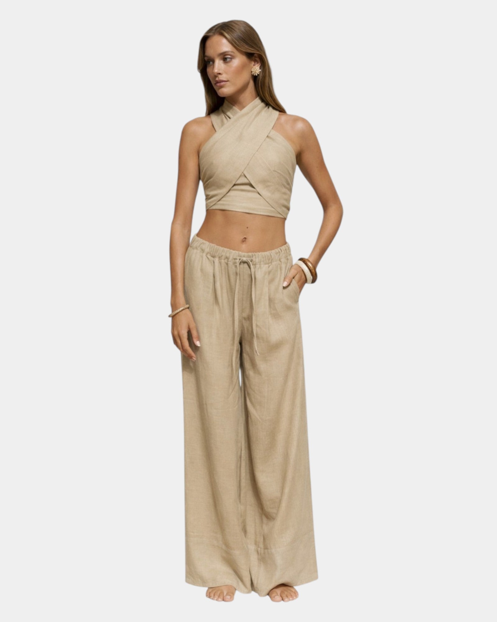 Louna | Completo senza spalline con top all'americana